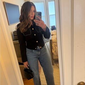 Maje Black Textured Jacket